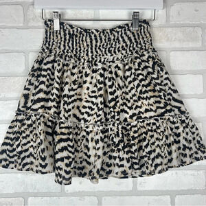 Altar'd State Women's Black and Cream Skirt, Flowy, Size Medium‎